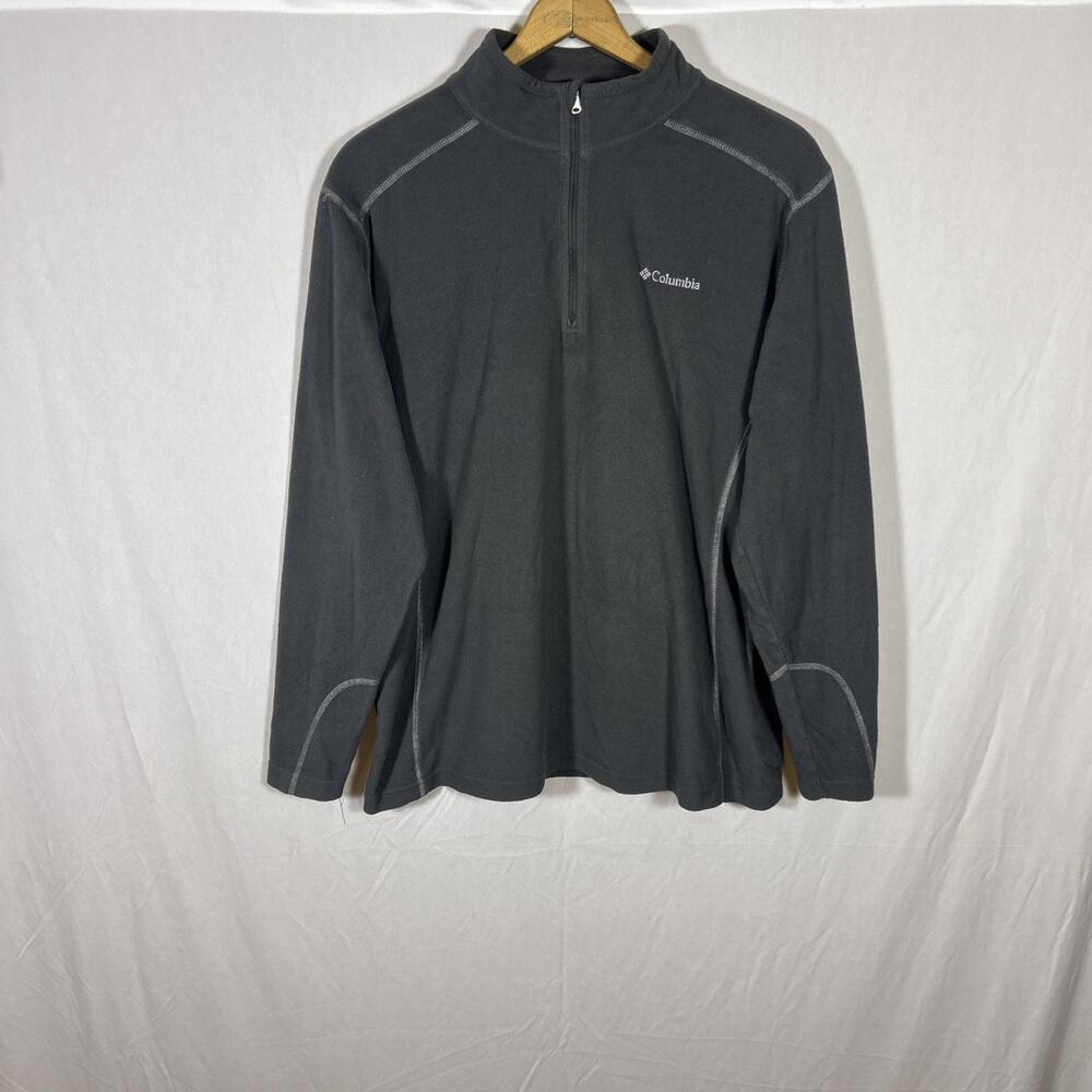 Columbia Men’s Fleece Quarter Zip Pullover Size Large Gray- Warm- Stylish